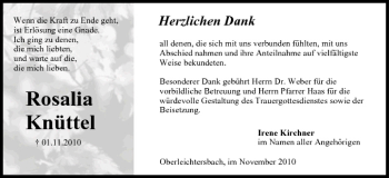 Anzeige von Rosalia Knüttel von MGO