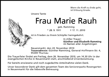 Anzeige von Marie Rauh von MGO