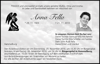 Anzeige von Anna Fella von MGO