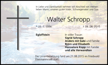 Anzeige von Walter Schropp von MGO