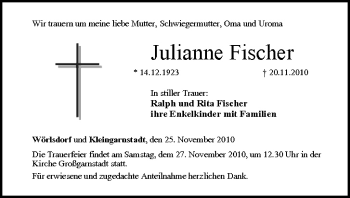 Anzeige von Julianne Fischer von MGO