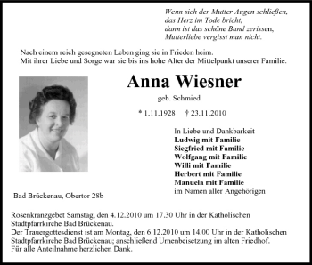 Anzeige von Anna Wiesner von MGO