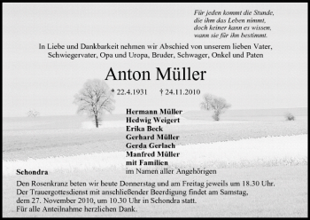 Anzeige von Anton Müller von MGO