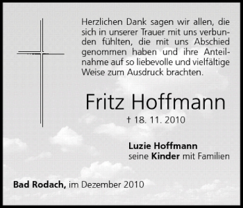 Anzeige von Fritz Hoffmann von MGO
