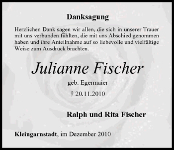 Anzeige von Julianne Fischer von MGO