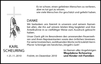 Anzeige von Karl Scheuring von MGO