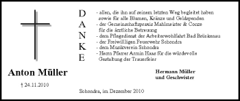Anzeige von Anton Müller von MGO