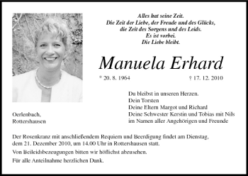 Anzeige von Manuela Erhard von MGO
