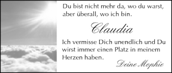 Anzeige von Claudia  von MGO