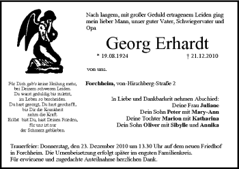 Anzeige von Georg Erhardt von MGO