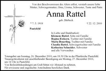 Anzeige von Anna Rattel von MGO