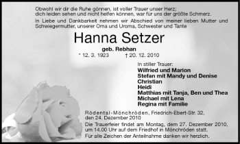 Anzeige von Hanna Setzer von MGO