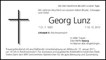 Anzeige von Georg Lunz von MGO