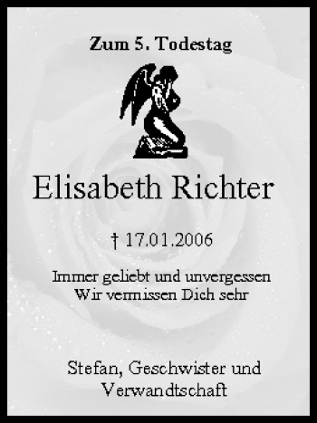Anzeige von Elisabeth Richter von MGO