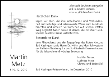 Anzeige von Martin Metz von MGO