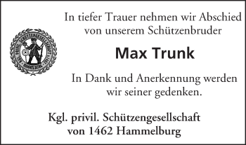 Anzeige von Max Trunk von MGO