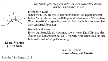 Anzeige von Lotte Moritz von MGO