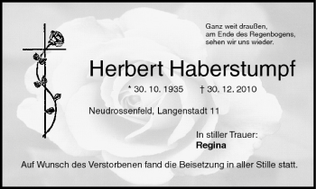 Anzeige von Herbert Haberstumpf von MGO