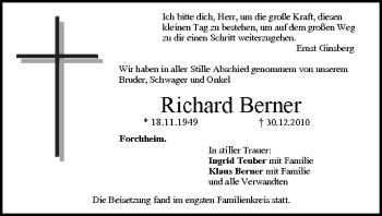 Anzeige von Richard Berner von MGO