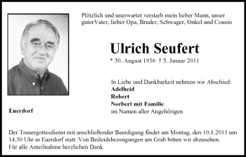 Anzeige von Ulrich Seufert von MGO