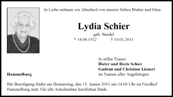 Anzeige von Lydia Schier von MGO