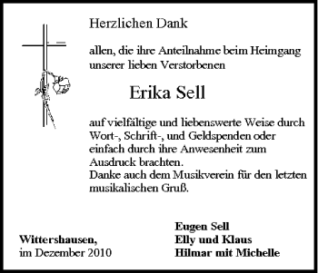 Anzeige von Erika Sell von MGO