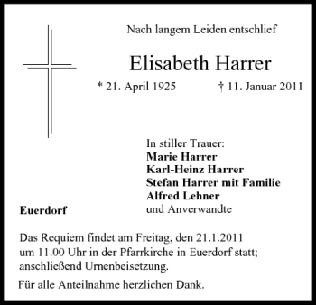 Anzeige von Elisabeth Harrer von MGO
