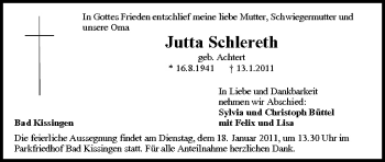 Anzeige von Jutta Schlereth von MGO