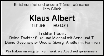Anzeige von Klaus Albert von MGO