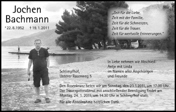 Anzeige von Jochen Bachmann von MGO