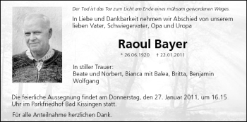 Anzeige von Raoul Bayer von MGO