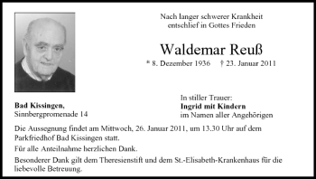 Anzeige von Waldemar Reuß von MGO