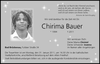 Anzeige von Chirima Bauer von MGO