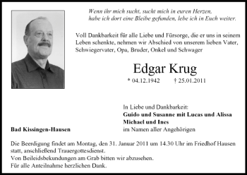 Anzeige von Edgar Krug von MGO
