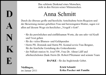 Anzeige von Anna Schmitt von MGO