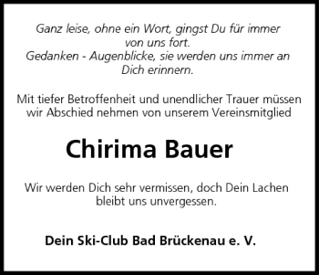 Anzeige von Chirima Bauer von MGO