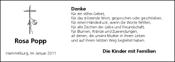 Anzeige von Rosa Popp von MGO