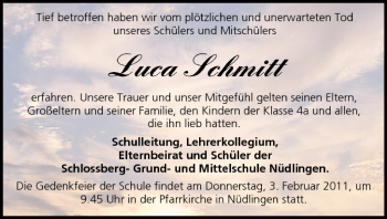 Anzeige von Luca Schmitt von MGO