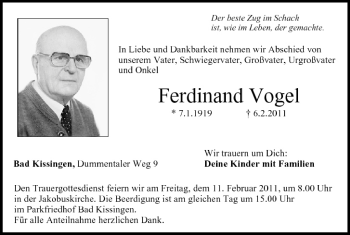 Anzeige von Ferdinand Vogel von MGO