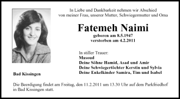 Anzeige von Fatemeh Naimi von MGO