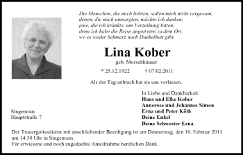 Anzeige von Lina Kober von MGO