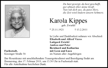 Anzeige von Karola Kippes von MGO