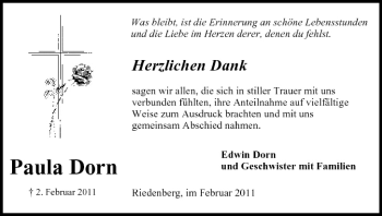 Anzeige von Paula Dorn von MGO