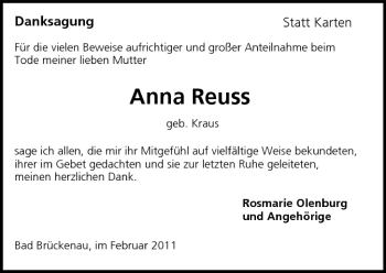 Anzeige von Anna Reuss von MGO