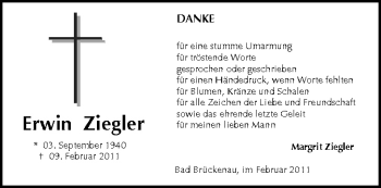 Anzeige von Erwin Ziegler von MGO