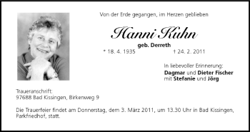 Anzeige von Hanni Kuhn von MGO