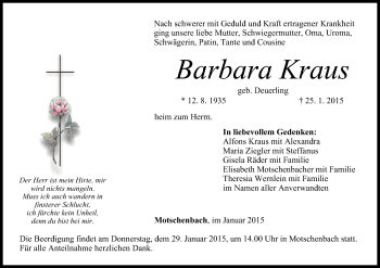 Anzeige von Barbara Kraus von MGO