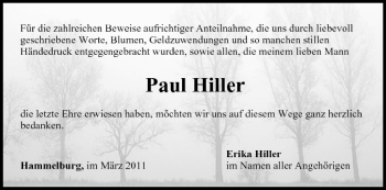 Anzeige von Paul Hiller von MGO