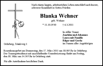 Anzeige von Blanka Wehner von MGO