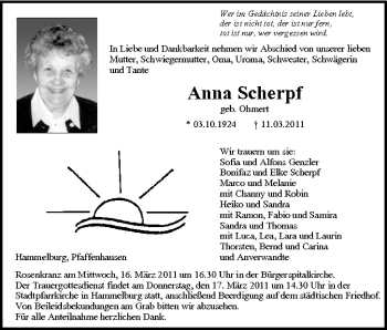 Anzeige von Anna Scherpf von MGO